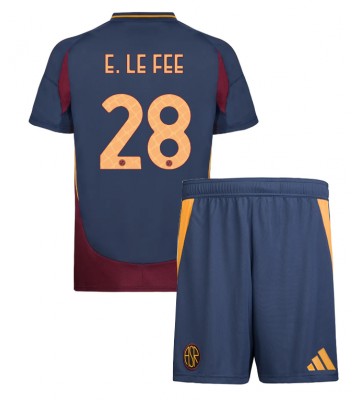 AS Roma Enzo Le Fee #28 Tredje Kläder Barn 2024-25 Kortärmad (+ Korta byxor)